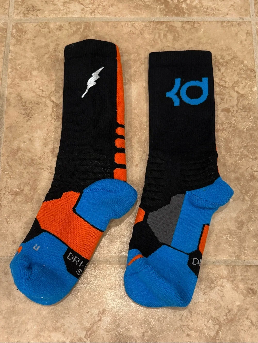 Nike KD Kevin Durant basketball socks dri fit size S
